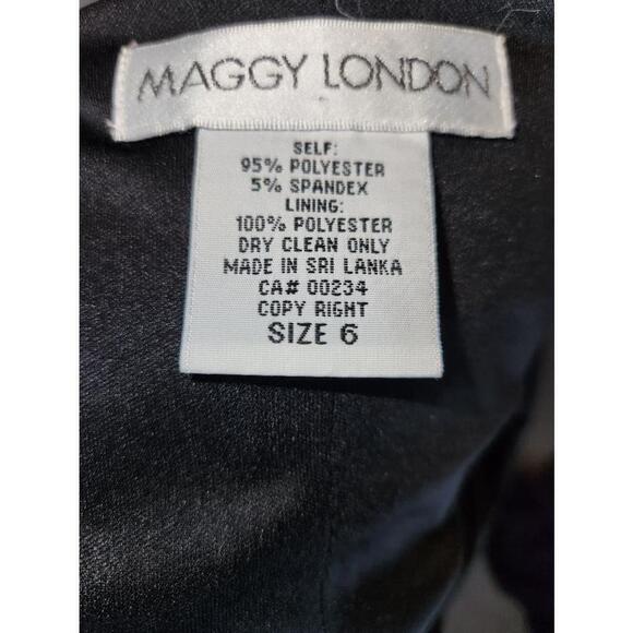 Maggy London Black Dress Size 6 - Picture 8 of 8